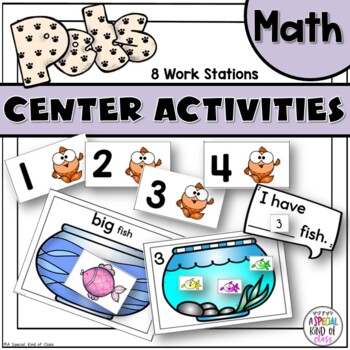 Preview of Pet Math Centers for Kindergarten