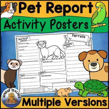 Preview of Pet Research Research Poster Activity - Pet Study Graphic Organizer Worksheet