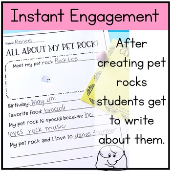 Pet Rock Birth Certificate and All About My Pet Rock Writing TPT