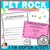 Pet Rock Writing Activity - Pet Rock Birth Certificate for