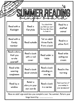 Summer Reading Bingo by Haleybteaches | TPT