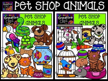 Preview of Pet Shop Animals Clipart - Pet Clipart {Creative Clips Clipart}