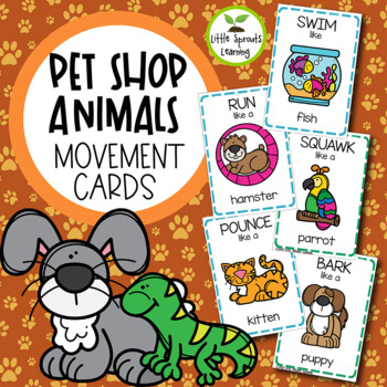 Pet Shop Animals Movement Cards and Brain Breaks (Transition activity)