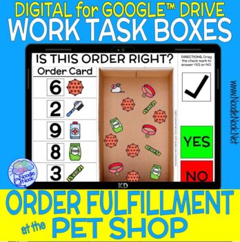 Preview of Pet Shop DIGITAL and Printable Vocational Work Task Box (DISTANCE LEARNING)