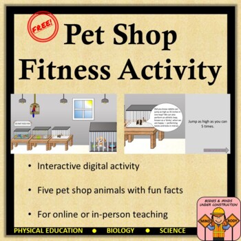 Preview of Pet Shop Fitness Slide Show Activity (K-5)