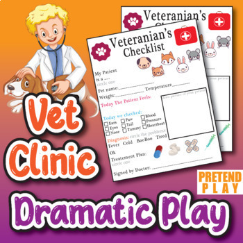 Preview of Pet Shop Vet Clinic Dramatic Play Checklist