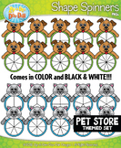 Pet Store Animals Spinner Shapes Clipart {Zip-A-Dee-Doo-Da