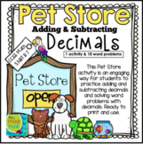 Pet Store Decimals | Adding and Subtracting Decimals with 