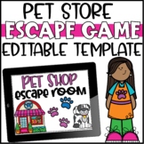 Pet Store Escape Room Editable Template