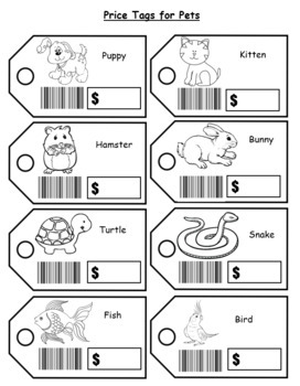 Preview of Pet Store Tag Activity