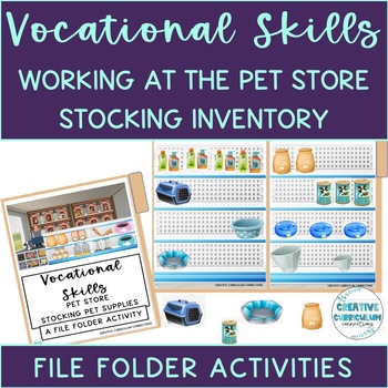 Preview of Pet Store Vocational Task Stocking Merchandise File Folder Activities