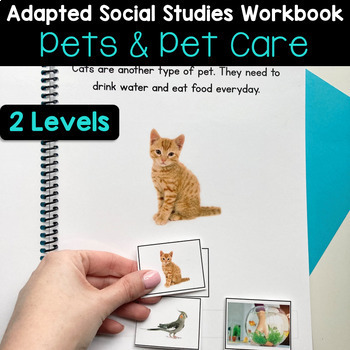 Preview of Pets Adaptive Book for Special Education Social Studies & Life Skills Activity