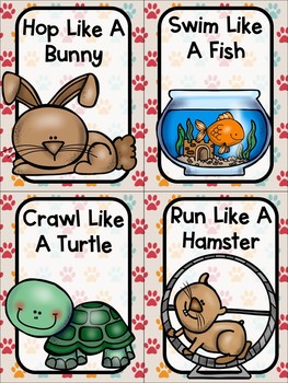 Pet Themed Brain Break Cards - Pet Themed Activities | TpT