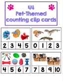 Pet-Themed Counting Clip Cards: Creative Curriculum Pets Study