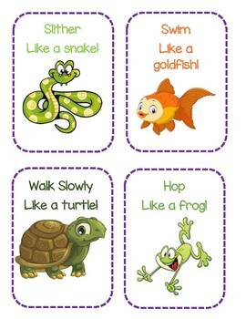 Pet Themed Gross Motor Movement Cards by Early Childhood Resource Center