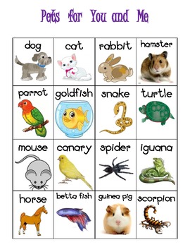 Preview of Pet Themed Vocabulary Words Chart Writing Station {FREEBIE}
