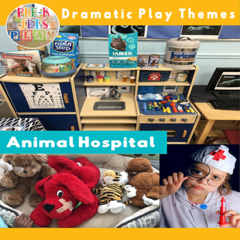 Preview of Pet Vet Animal Hospital | Pretend Play Printables for Dramatic Play Center