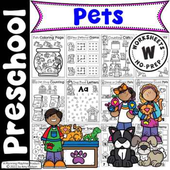 Preview of Pet Worksheets Preschool