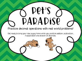 Preview of Pet's Paradise Decimal Operations Review Project