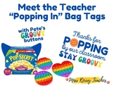 Pete Meet the Teacher Popping In “Button” Bag Tags (Small,