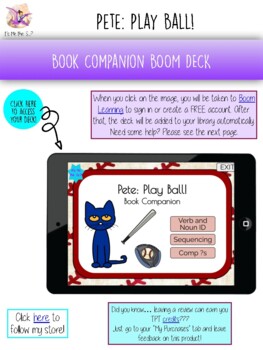 Preview of Pete: Play Ball! Book Companion BOOM DECK