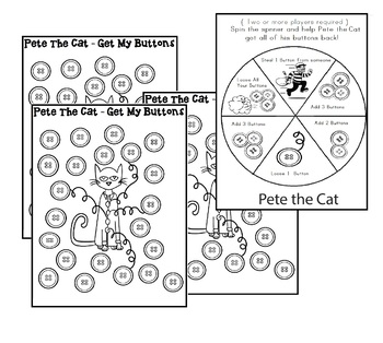 Pete the Cat Groovy Buttons Game – Lost and Farm
