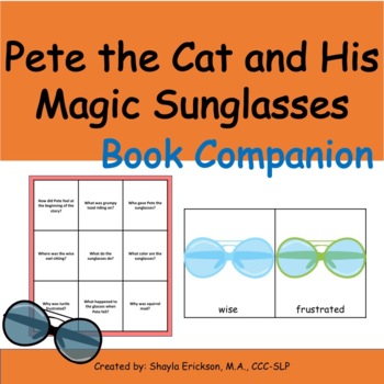Preview of Pete The Cat and His Magic Sunglasses Speech and Language Book Companion