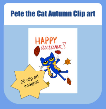 Preview of Pete the Cat Autumn Clipart