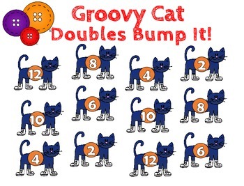 Preview of Groovy Cat Bump It!  Math Games - CCSS 2.NBT.B.5, 2.NBT.B.8, 2.OA.B.2