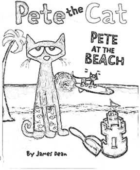 Pete the Cat Cover Page colouring by Nathalie Troia | TpT