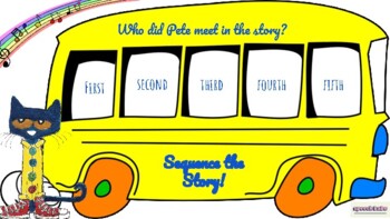 Preview of Pete the Cat: Do the Cool Cat Boogie! SEQUENCING School Bus