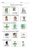 Pete the Cat Goes Camping Adapted Quiz and Writing Prompt