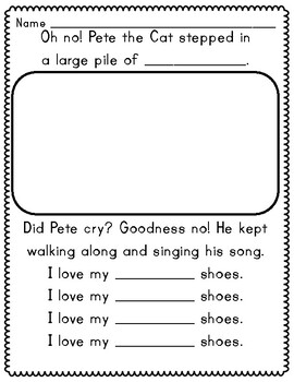 Pete the Cat I Love My White Shoes Book Companion Writing Extension ...