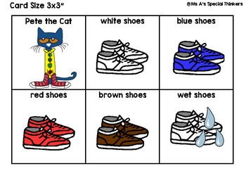 Pete the Cat I Love My White Shoes Core Vocabulary | TPT