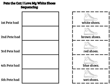 Pete The Cat I Love My White Shoes Teaching Resources | TPT