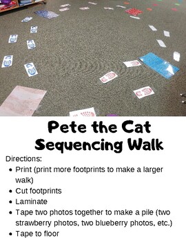 Pete the Cat I Love My White Shoes Sequencing Story Path | TpT