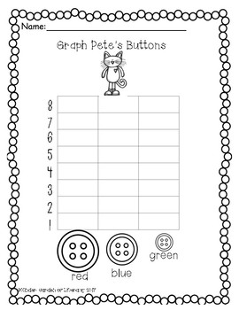 Pete the Cat Math Buttons by Kinder-Garden of Literacy | TpT