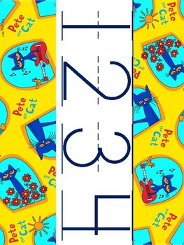 Preview of Pete the Cat Number poster