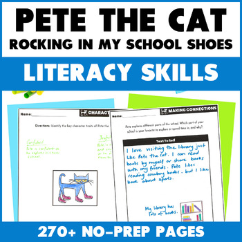 Preview of Pete the Cat Rocking in My School Shoes Book Activities - Read Aloud Companion