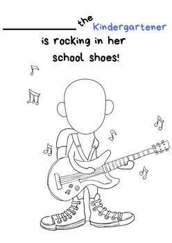 Pete the Cat Rocking in My School Shoes coloring page (Kindergarten