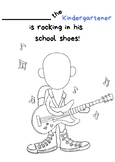Pete the Cat Rocking in My School Shoes coloring page (Kin