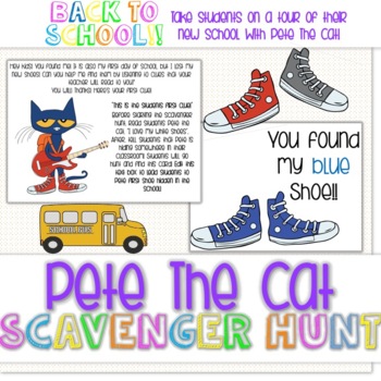 Preview of Pete the Cat Scavenger Hunt!