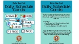 Pete the Cat Schedule Cards (editable)