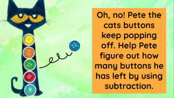 Preview of Pete the Cat Subtraction 