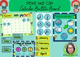 Pete the Cat Theme Calendar bulletin Board