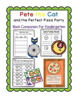 Preview of Pete the Cat and the Perfect Pizza Party Book Companion for Kindergarten
