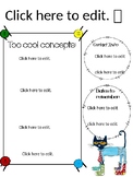 Pete the cat simple button editable newsletter