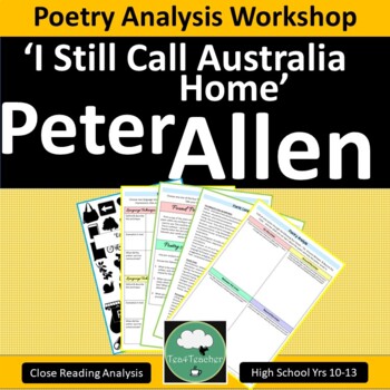 Preview of I STILL CALL AUSTRALIA HOME Peter Allan AUSTRALIAN POETRY Close Reading Analysis