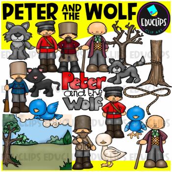 Preview of Peter And The Wolf Clip Art Set {Educlips Clipart}