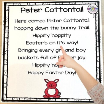 Preview of Peter Cottontail - Printable Easter Poem for Kids